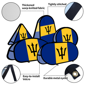 Bannière ovale Barbados en tissu tricoté warp-knit pour la publicité extérieure et la promotion, idéale pour les tentes extérieures - Product Image 3