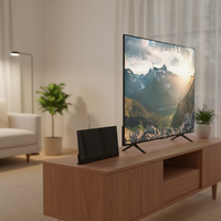 Antena HDTV de Interior de Plástico de Alta Ganancia ANTOP, VHF Mejorada, 1080P/4K, Canales de TV Gratuitos, Soporte para Recepción de Largo Alcance, con Base para Mesa