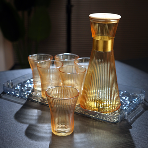 Hot Selling 7-Piece Transparent <b>Glass</b> <b>Water</b> Pitcher and Cup Set Includes 6-Cups and 1-Kettle - Product Image 6