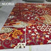 Dalles de moquette en nylon imprimées sur mesure avec support en PE Pro, motif répété de luxe, installation facile pour usage domestique et commercial