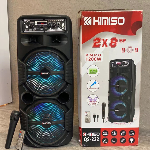 Multi Function Party Speaker Double 8inch Outdoor Wireless Speaker with Led Screen with Usb