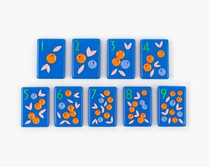 Blue Acrylic <b>Mahjong</b> <b>Set</b> Colorful Dragonfly Floral Pattern Portable Game Tiles for Home Entertainment - Product Image 2