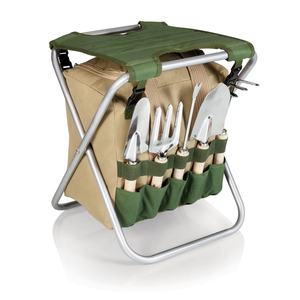 Silla de jardín plegable portátil con bolsa de mano desmontable y herramientas de jardín para jardinería al aire libre - Product Image 2