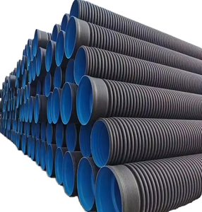 Tubería Corrugada de Doble Pared de HDPE SN8 SN16 de 150 mm 200 mm para Drenaje de Aguas Residuales Municipales, Certificada ISO9001 CE - Product Image 1