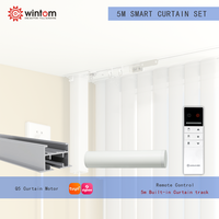 Sistem Tirai Otomatis WINTOM Q5 Modern Berbahan Aluminium Alloy dengan Kontrol Aplikasi/Remote Tuya Zigbee untuk Kantor, Dapur, dan Ruang Tamu