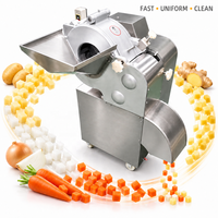 Commerciële machine voor het snijden van zachte fruitblokjes met meerdere snijgroottes voor de verwerking van tomaten, aardbeien, ananas en appels