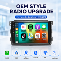 Écran tactile IPS 9 pouces, autoradio WiFi USB CD DVD, Android Auto GPS pour Mercedes-Benz Smart 2005-2010