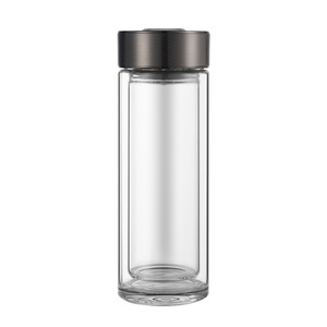Tmdai Double Wall Glass Tea Cup With Filter Portable For Men Office Use - Product Image 5