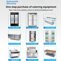 Réfrigérateur-congélateur horizontal commercial en acier inoxydable à 4-6 portes, alimenté par batterie/électricité, pour hôtels, supermarchés et cuisines (viande)