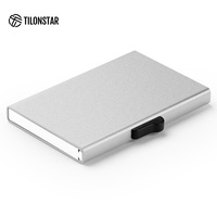 TILONSTAR TWM106 Dompet Kartu Lipat Sederhana Tipis untuk Pria, Tempat Kartu RFID, Tempat Kartu Kredit