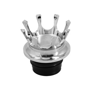 Bouchon de réservoir de moto en alliage d'aluminium de style couronne personnalisé avec ventilation, compatible avec Harley - Product Image 1