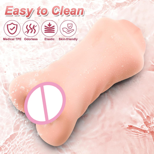 Cangkir Masturbasi Pria Cetakan Anal Dua Kepala Tiga Lubang Saluran Simulasi Seks Oral Mainan Seks Dewasa YQ N03 850g - Product Image 3