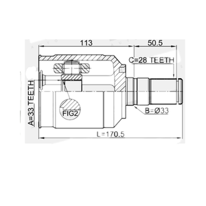 Junta Homocinética Interna para Sistemas de Transmisión Automática para <span class=keywords><strong>Hyundai</strong></span> 49500-2W600 - Product Image 2