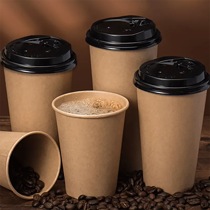 3oz 4oz 5oz 7oz 8oz 9oz 12oz 14oz Single Wall Disposable Paper Cups For Coffee Tea