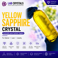 Saphir Czochralski en boule, Corindon jaune cultivé en laboratoire, Fabricant de pierres précieuses de laboratoire