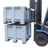 Contenedor de Almacenamiento Plegable y Apilable de Plástico IBC de 1000 Litros para Leche, Vino, Cerveza, Jugo, Aceite, Caja de Plástico a Prueba de Fugas