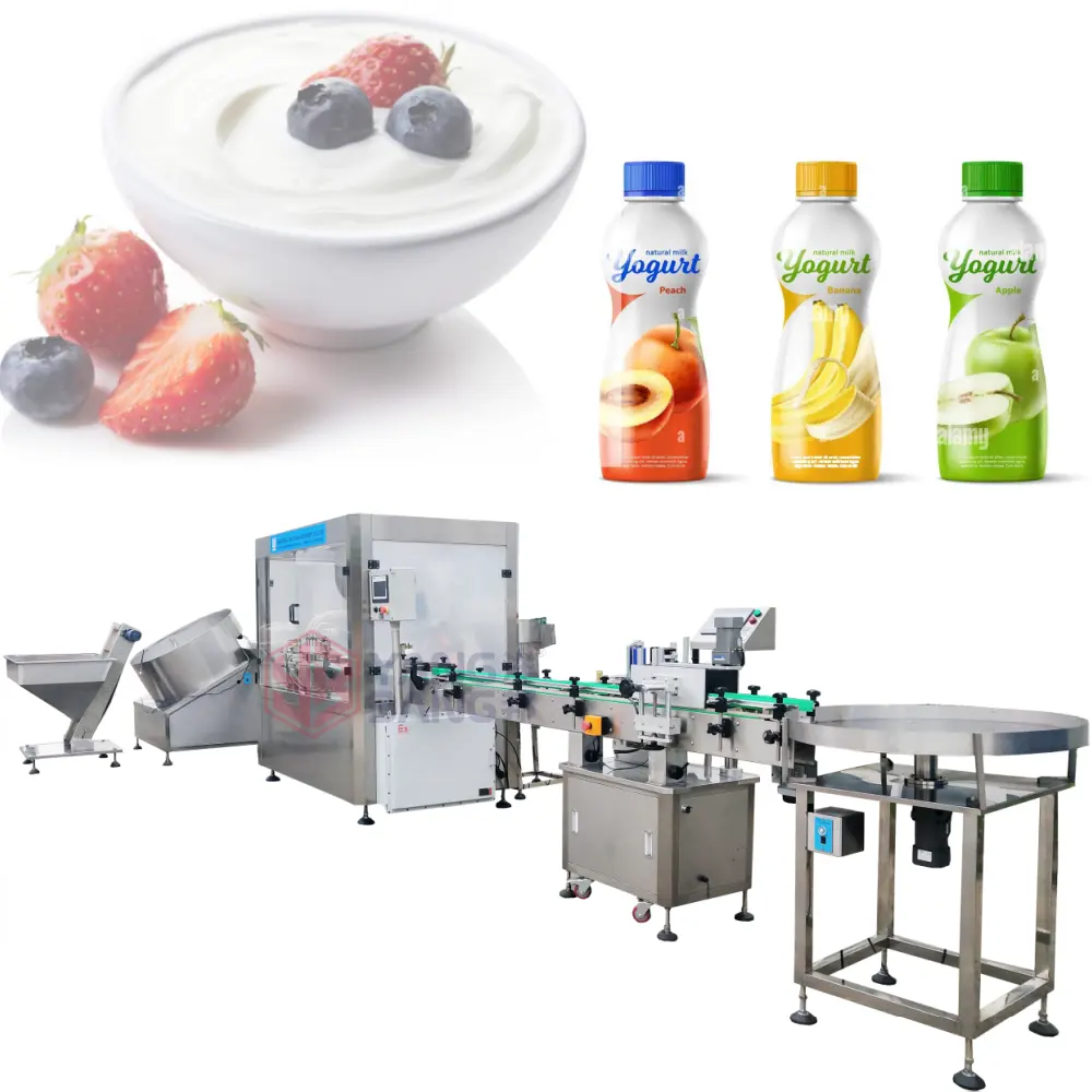 Automatic Servo Motor Piston Pump Yogurt Filling Machine Bottle Yogurt Milk Filling and Production Machine Line