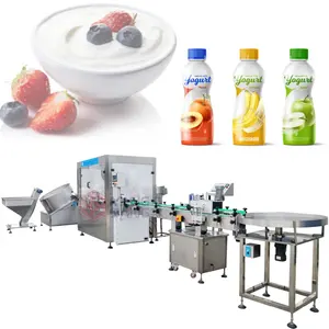 Automatische Servomotor Zuigerpomp Yoghurt Vulmachine Fles Yoghurt Melk Vullen En Productie Machine Lijn