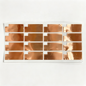Autocollant en feuille de cuivre conductrice découpée avec support en papier de protection pour blindage EMI et mise à la terre électronique - Product Image 2