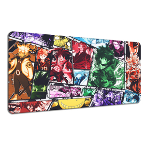 <span class=keywords><strong>Tapis</strong></span> de bureau collage crossover anime - Grand <span class=keywords><strong>tapis</strong></span> de <span class=keywords><strong>souris</strong></span> de jeu multi-personnages pour les otaku et les fans d'anime - Product Image 1