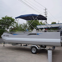Bateau de pêche flottant en aluminium de luxe de haute qualité Yacht Catamaran hors-bord Maison familiale Ponton Bateaux à vendre