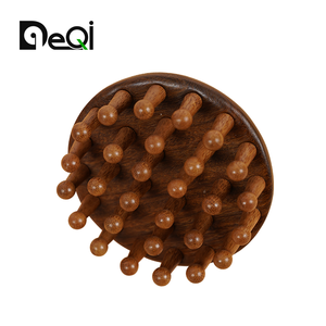 DQ-001 Marque privée Outils de santé biodégradables Dent large Coussin d'air portable naturel Peigne de massage du cuir chevelu en bois - Product Image 2