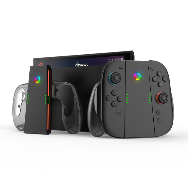Switch 2 Joy-Con Charging Grip, Multifunctional Handle Grip for NS2 Left & Right Controllers