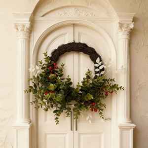 طقم إكسسوارات شعر لتصوير الكريسماس بتصميم غابة الجنيات الصغيرة على طراز موري، يتضمن طوق رأس بلاستيكي صغير على شكل إكليل - Product Image 4