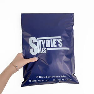 Bolsas de polietileno azul marino al por mayor, sobres de polietileno resistentes a desgarros con impresión de marca personalizada y autosellables para envío de cosméticos - Product Image 6