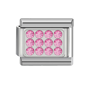 Tự Làm Ý Quyến Rũ Vòng Đeo Tay Unisex Thép Không Gỉ Modulink 9Mm Cổ Điển Bạc Tấm Với Men Màu Xanh Kết Thúc Cho Đám Cưới Bên - Product Image 4