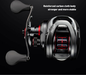 WildTrek Moulinet de pêche à lancer gauche/droite 5.4:1 / 7.1:1, rapports de transmission doubles, 8 kg de résistance maximale, 8+1 roulements, corps en carbone 198g - Product Image 5