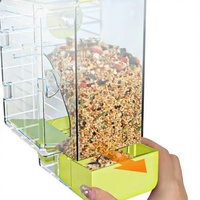 Mangeoire automatique à distribution aléatoire avec système de séparation des coquilles, grande boîte à nourriture pour oiseaux, conteneur d'alimentation fonctionnel