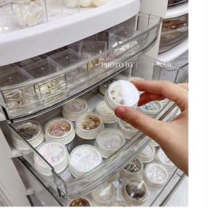 Organizzatore per Trucchi in Acrilico <span class=keywords><strong>Trasparente</strong></span> Durevole con Cassetti per Uso Domestico e Professionale - Product Image 3