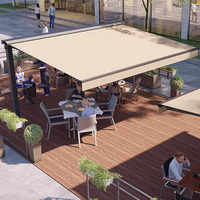 Pergola motorisée rétractable sur mesure, imperméable, pour jardin extérieur, gazebo en aluminium pour restaurant, terrasse