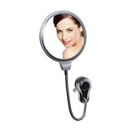 360 Degree Rotation Bathroom Makeup Mirror Powerful Suction Cup 8X 10X Magifying Vanity Mirror Lighted Makeup Mirror