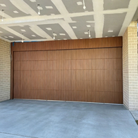 Système de panneaux de levage pliables en alliage d'aluminium pour porte de garage de style grille électrique, pour la sécurité d'entrée de villa moderne