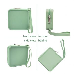 Eco-Friendly Mini Silicone Coin <b>Purse</b> With Zipper Closure Waterproof Reusable for Men Women - Product Image 4