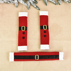 Décoration de noël en peluche tissu réfrigérateur poignée couverture décoration de la maison poignée de porte couverture four à micro-ondes tirer <span class=keywords><strong>gants</strong></span> - Product Image 2