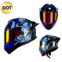 Casques de Moto Modulaires Double Visière Flip-up Full Face Approuvé DOT Moto Moteur Street Bike Racing Casque