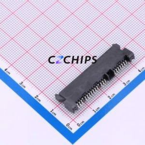 HDGCYLSY-SATA-109 Hard Drive Connector (SAS/SATA/M.2) SMD Connector SATA Female 22P Horizontal Mount - Product Image 2