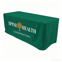Nappe rectangulaire durable en Oxford 600D de 6 pieds pour stand d'exposition, avec graphisme promotionnel et logo personnalisé pour salon professionnel