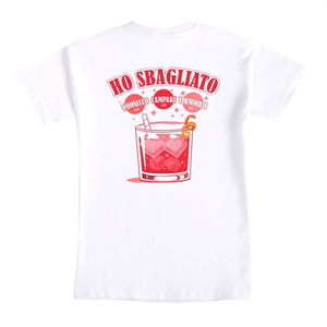 T-shirt promozionale unisex bianca Ho Sbagliato Cocktail - Product Image 2