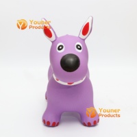 Brincolín Inflable Unisex de PVC con Forma de Perro y Jirafa, Juguete de Salto Suave para Niños, Hecho de Plástico