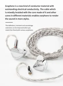 Kbear chord 6N กราฟีน + 4N OFC สายหูฟังแบบถักผสมชุบเงินสายอัพเกรดสายเคเบิลที่ถอดออกได้ด้วย mmcx/<span class=keywords><strong>tfz</strong></span> - Product Image 4