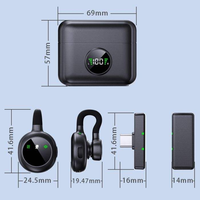 Microphone Lavalier Sans Fil Double 2.4G avec Réduction de Bruit Type C pour iPhone/Android/PC - Diffusion en Direct Professionnelle en Extérieur