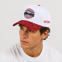 Groothandel ingewikkeld bewerkte unisex gestructureerde baseballpet met gepersonaliseerd patroon overal geborduurd op de klep voor streetwear