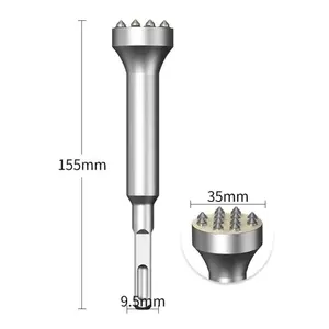 12 RĂNG VUÔNG Shank đầu tròn Carbide răng búa khoan bit ỐNg Lót đục bit Bush búa bit