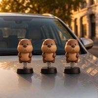 Jouet agitateur pour voiture, poupée à ressort personnalisée pour intérieur de voiture, ornement en PVC souple, capybara de dessin animé, mascotte IP personnalisable, cadeau