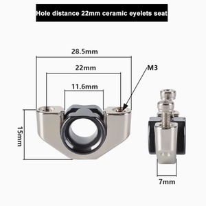 เครื่องจักรสำหรับการประกบสายไฟ 650 รุ่น TC Guide Zirconia Seat ผลิตด้วยเครื่อง CNC ขัดเงาแบบกระจก ขนาด 28.5x15x7 มม. ระยะห่างรู 22 มม. - Product Image 2