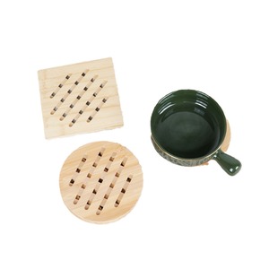 <b>Bamboo</b> Heat Insulation Mat Square Round Hollowed Out <b>Table</b> Pad For Kitchen Protection - Product Image 5